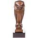 Owl Sculpture On Black Marble In Art Deco Bronze After Salvador Dali