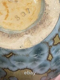 PIERREFONDS VASE stoneware with crystallization glaze Signed ART DECO late ART NOUVEAU