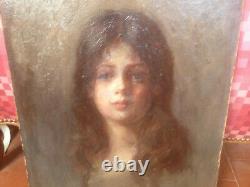 Painting Painting Portrait Young Girl Impressionist With Russian Signature