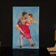 Pair Dancing Tango, Original Oil On Canvas, 116 X 73 Cm, Signed Mpo Art Deco