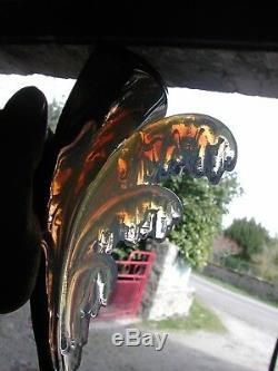 Pair Of Art Deco Ezan Corner Wall Sconces And Opalescent Glass Signed