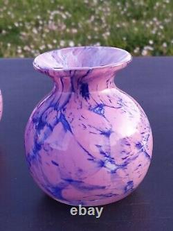 Pair Of Vases Boule Signed La Rochère France, Ancienne