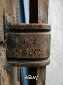 Pair Of Wrought Iron Gratings Art Deco Separation Signed Janin Nancy Era Brandt