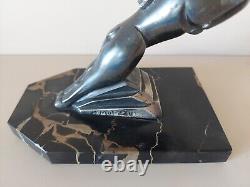 Pair of Art Deco Bookends Antelope Signed H MOREAU 1920