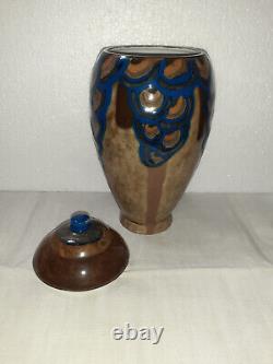 Pair of Art Deco Covered Vases Signed Tharaud