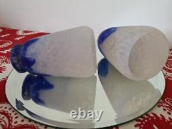 Pair of Art Deco Tulips Signed Daum-Nancy