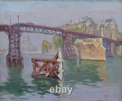 Paris, Temporary Tournelle Bridge 1924-1928. André DUDOUIT (19th-20th centuries)