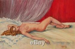 Pasquier (xx) Hst Signed Dated 1964 / Nude / Pin-up / Art Deco / Fauvism Fauvism