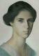 Pastel Portrait 1935 By Ch Perrin Young Woman