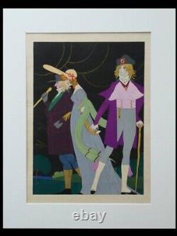 Paul Allier, The Love Letter, 1920 Color Lithograph with Stencil Coloring, Art Deco