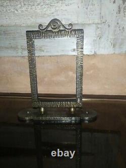 Photo Frame Ancient Iron Forged 1930 Art Deco Unsigned In Taste Paul Kiss