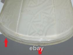 RARE ANCIENT IMPORTANT FROSTED GLASS GLOBE TULIP SIGNED DECO LUBIN NANCY D