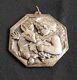 Rare Silver Metal Pendant Signed Ray Pelletier Art Deco Cherub With Fawn