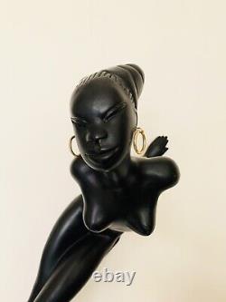Rare Mural Sculpture Art Deco Women Africanist Signed Marc Henri/no Capron