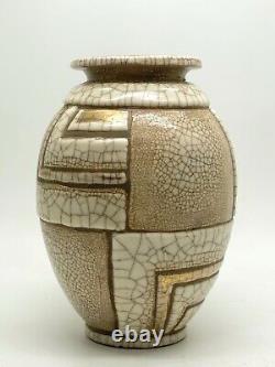 Rene Buthaud (1886-1986) Ovoid Stoneware Vase By Jean Art Deco Doris Twentieth
