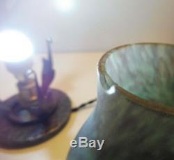 Robj Night Light / Brule Perfume, Glass Paste And Hammered Iron Signed 2 Times