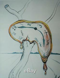 Salvador Dali Molle Watch Lithography Numbered And Signed # 500ex