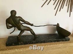 Salvator Large Sculpture Art Deco Signed In Riolo Regulates Naked 1930