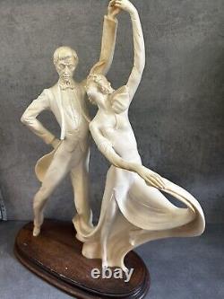 Santini Art Deco Dancing Couple Sculpture by The Art of Sculpture, Signed