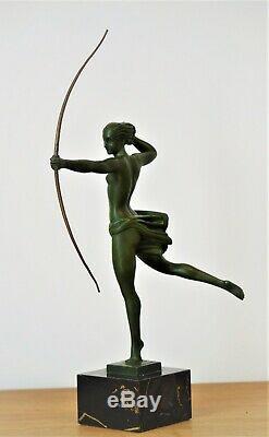 Sculpture Art Deco Diana In The French Artist Jean De Marco