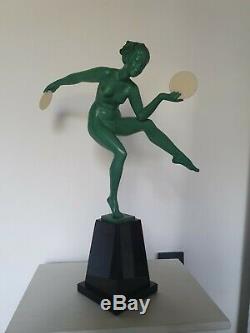 Sculpture Art Deco Statue Signed Derenne Max The Glassmaker