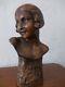 Sculpture Art Deco Woman's Bust Terre Cuite Signed P. Dumont (1920-1987)