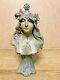 Sculpture Bust Of Woman Crown Terracotta Signed Alfred Foretay Art Nouveau