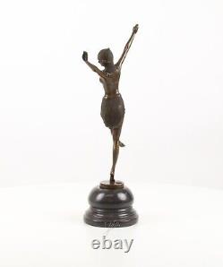 Sculpture Dancer from Palmyra bronze Art Deco Style After Demetre Chiparus