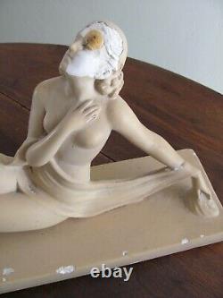 Sculpture Elongated Woman Art Deco Salvatore Melani