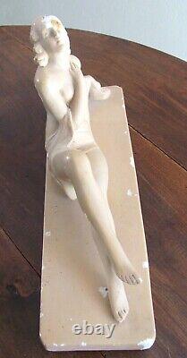 Sculpture Elongated Woman Art Deco Salvatore Melani