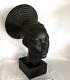 Sculpture Of C. Andrea, Bust Woman Mangbetu, Plaster S/sicle Wood, Art Deco