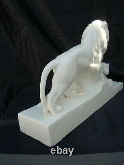 Sculpture Statue Lion Lion Roaring Levallois François Sainte Radegonde