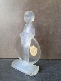 Sculpture Statuette Child In Glass Art Deco 1930 Signed Rea Era Lalique Sabino