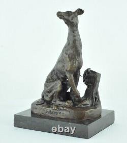 Sculpture of a Hunting Dog Animalier Style Art Deco Art Nouveau Bronze