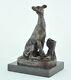 Sculpture Of A Hunting Dog Animalier Style Art Deco Art Nouveau Bronze