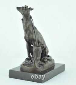 Sculpture of a Hunting Dog Animalier Style Art Deco Art Nouveau Bronze