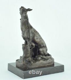 Sculpture of a Hunting Dog Animalier Style Art Deco Art Nouveau Bronze