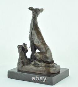 Sculpture of a Hunting Dog Animalier Style Art Deco Art Nouveau Bronze