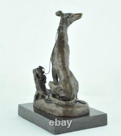 Sculpture of a Hunting Dog Animalier Style Art Deco Art Nouveau Bronze