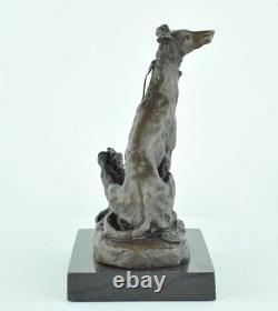 Sculpture of a Hunting Dog Animalier Style Art Deco Art Nouveau Bronze