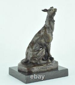 Sculpture of a Hunting Dog Animalier Style Art Deco Art Nouveau Bronze