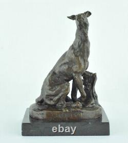 Sculpture of a Hunting Dog Animalier Style Art Deco Art Nouveau Bronze