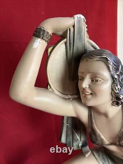 Sculpture of a reclining woman in Art Deco style by Salvatore Melani