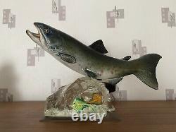Sculture Art Deco Signed Poisson Year 70