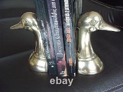 Serre Modern Bronze Books Or Brass Massif Tete Signe Or Duck