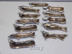 - Set of 12 Knife Holders Art Deco Style by SANDOZ Unsigned