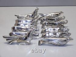 - Set of 12 Knife Holders Art Deco Style by SANDOZ Unsigned