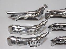 - Set of 12 Knife Holders Art Deco Style by SANDOZ Unsigned