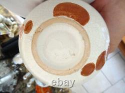 Signed To Define! Vase Ball Art Deco Or An 50 Design Faience No Robj. Tbe