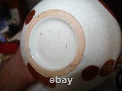 Signed To Define! Vase Ball Art Deco Or An 50 Design Faience No Robj. Tbe